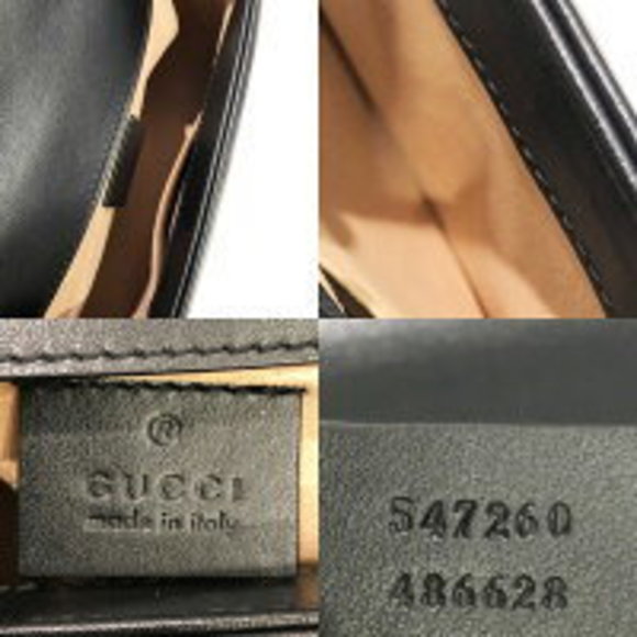 GUCCI DTDIT GG Marmont Mini Top Handle Bag Shoulder Black SA - Picture 8 of 9